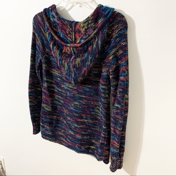 Eddie Bauer Westbridge Multicolored Long Sleeve Hooded Sweater Kangaroo Pocket - Picture 6 of 12